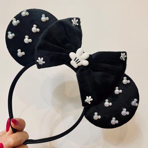 Op Mickey Mouse geïnspireerde Mickey/Minnie Mouse-hoofdband met oren. Disney-oren, Disney-hoofdband. lichtgewicht. standaard maat.