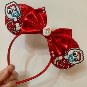 Toy Story FORKY inspired Mickey/ Minnie Mouse ears headband. Disney headband. Disney mouse ears.