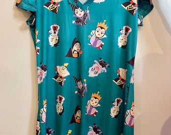 Vestido de villanos de Disney (talla L), estampado de la Reina Malvada