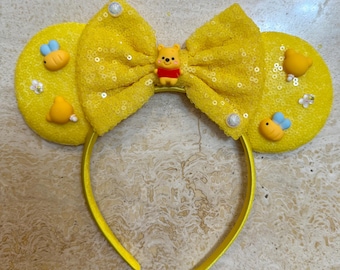 Fascia per capelli con orecchie da topo di Winnie the Pooh, fascia leggera Disney