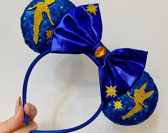 Peter Pan und Tinkerbell inspirierte Mickey / Minnie Mouse Ohren Haarband.