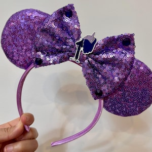 Inside Out 2 ENNUI inspired Mickey / Minnie Mouse ears headband. Disney headband. Anger, Anxiety, Disgust, Joy, Sadness. lightweight.