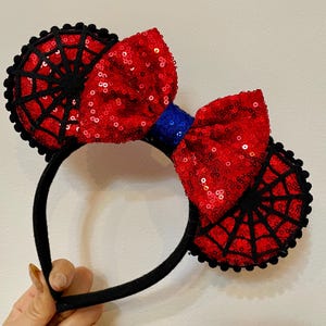 Spiderman inspired Mickey / Minnie ears headband.