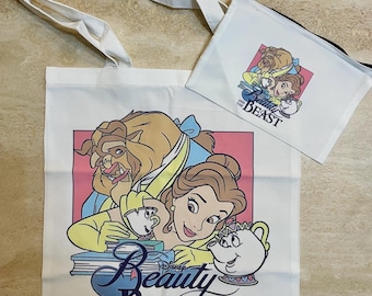 Beauty and the Beast-draagtas met bijpassende make-uptas