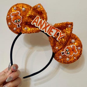 Bandeau d&#39;oreilles Mickey/ Minnie Mouse inspiré de l&#39;anxiété. léger. taille standard.