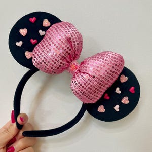 Opaska na głowę z uszami Myszki Minnie i Miki. Uszy Disneya, opaska na głowę Disneya. Uszy Myszki Disneya. lekka. standardowy rozmiar.