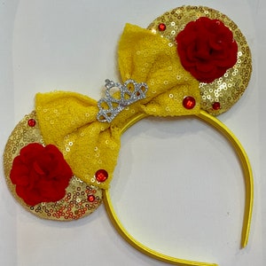 Beauty And The Beast Belle inspired Disney Ears Headband