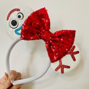 Toy Story “FORKY” inspired Mickey / Minnie Mouse ears headband.Matching Hairclips.