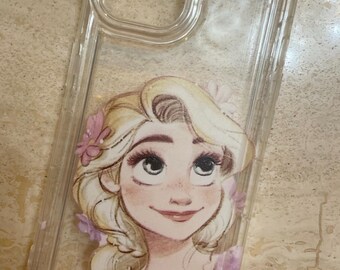 Rapunzel iPhone 15 Case, Tangled Disney Princess Design