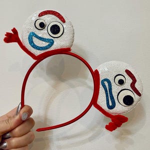 Toy Story FORKY inspired Mickey / Minnie Mouse Ears Headband. Lightweight. 2 styles. standard size.