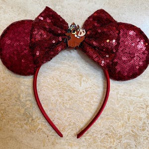 The Lion King Pumba, Timon and Simba inspired Mickey / Minnie Mouse ears headband. Disney mouse ears. Standard size. Lightweight