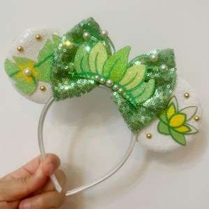 Princess and the Frog TIANA inspired Mickey / Minnie Mouse ears headband. Disney headband. Princess Tiana mouse ears. lightweight. standard