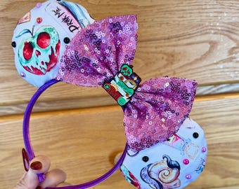 Disney Villains Musse Pigg Öron Pannband, Ursula, Snövit, Gift Äpple