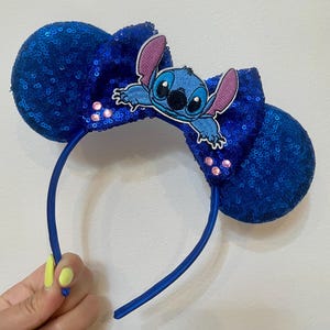 Lilo and Stitch inspired Mickey / Minnie Mouse ears headband. Disney mouse ears. Disney headband. Standard size. Lightweight.