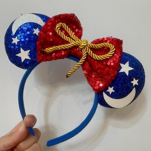 Mickey Mouse sorcerer inspired Minnie Mouse ears headband. Disney headband. fantasmic. Disney mouse ears. lightweight.