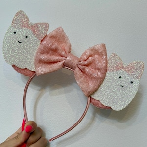 Micky &#39;s nicht so gruselig Halloween Party inspirierte Micky / Minnie Maus Ohren Haarband. Disney Halloween Stirnband. Geister-Mausohren. Leichtgewicht