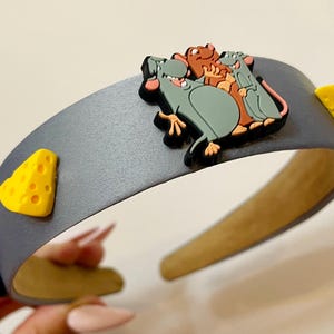 Ratatouille inspired headband. 1.2 inch wide. Stabdard size. lightweight.