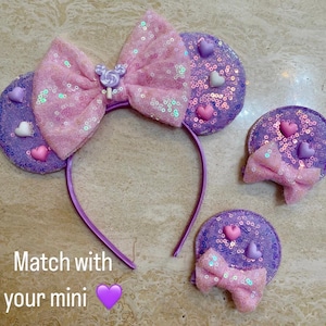Minnie Mouse Spring Colors inspired Mickey ears Headband. lightweight.