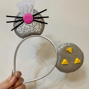 Ratatouille inspired Mickey / Minnie Mouse ears headband. Matching elastic/adjustable “pain free” headband size baby-adult. both lightweight
