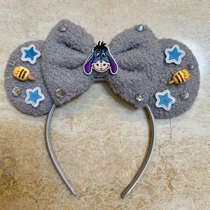 EEYORE inspired Mickey / Minnie Mouse ears headband. Disney headband. Mickey Mouse ears. lightweight.