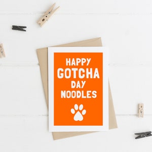 Carte personnalisée Happy Gotcha Day, carte d'adoption de chien, nouvelle carte de chien, nouvelle carte de chiot, carte de parent de chien