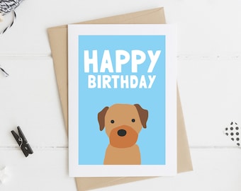 Border Terrier Birthday Card