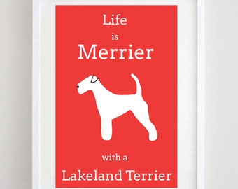 Lakeland Terrier Print - Dog Print - Dog Art - Dog Picture - Dog Breed - A4 size