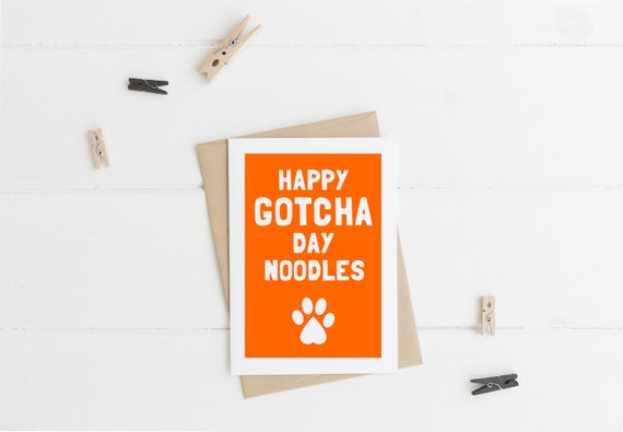 Personalised Happy Gotcha Day Card, Dog Adoption Card, New Dog Card, New Puppy Card, Dog Parent Card