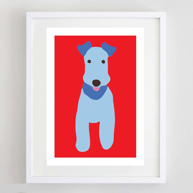 Dog Print Dog Art Dog Poster Terrier Print Wall Art Dog Etsy