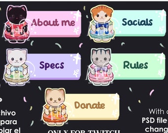Sylvanian Families Pannelli di streaming Twitch / Accoglienti / Morbidi / Carini / Animali
