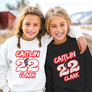 Caitlin Clark 22 Fever Youth Sweater, Caitlin Clark Indiana Fan Sweater, Clark Iowa Youth Sweater, From the Logo Sweatshirt