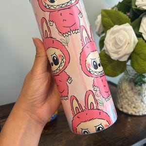 Labubu Macaron Monsters Tumbler: Stainless Steel Drinkware