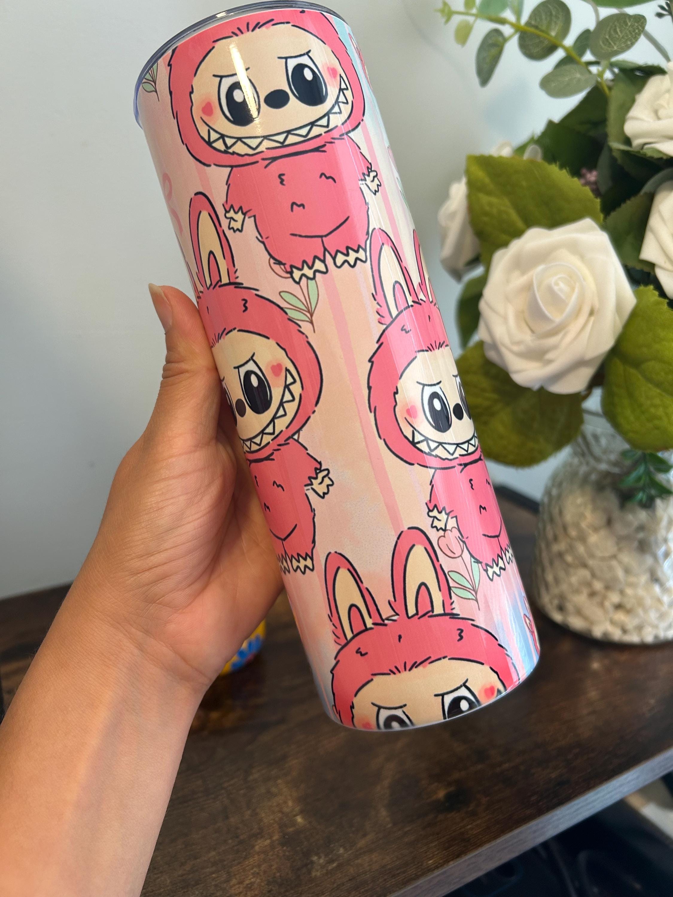 Labubu Macaron Monsters Tumbler: Stainless Steel Drinkware