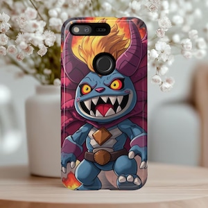 Labubu Superhero Cases, Labubu Monster Phone Case, Fierce Monster Phone Case, iPhone 14, 15, 16 Pro/Max, Google Pixel, Samsung Galaxy