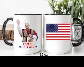 Pope Leo XIV Coffee Mug: American Patriotic Catholic Gift
