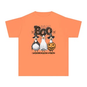 Boo Ghost Goose Halloween Tee: Funny Spooky Kids Shirt Bild 6