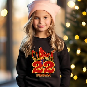 Caitlin Clark Fever Youth Sweater, Caitlin Clark Indiana Fan Sweater, Clark Iowa Youth Sweater, From the Logo Sweatshirt