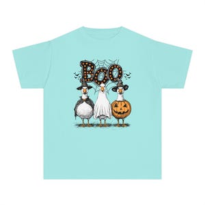 Boo Ghost Goose Halloween Tee: Funny Spooky Kids Shirt Bild 8