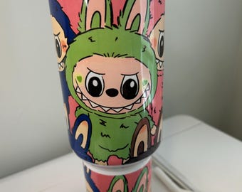 Labubu Macaron Monsters Tumbler: 40oz Insulated Stainless Steel Drinkware