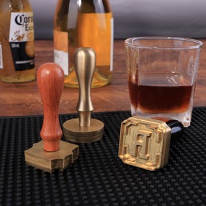 Whiskey Ice Mold, Custom Ice Stamp for Bar, Ice Brand Stamp, Personalized Logo Stamp, Personalized Gift for Him