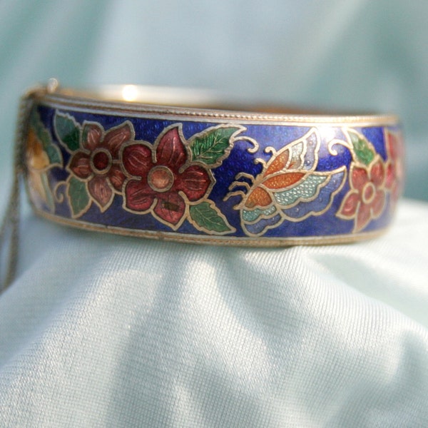 Vintage Cloisonne bangle bracelet