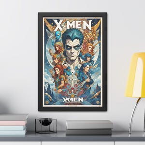 Pôster X-MEN - Impressão de arte digital, arte de parede, download digital, decoração para casa, para impressão, super-herói, ilustração