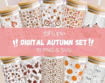 Autumn Splendor: 10 Digital PNG and SVG Files for All, Inspired by the Beauty of Fall
