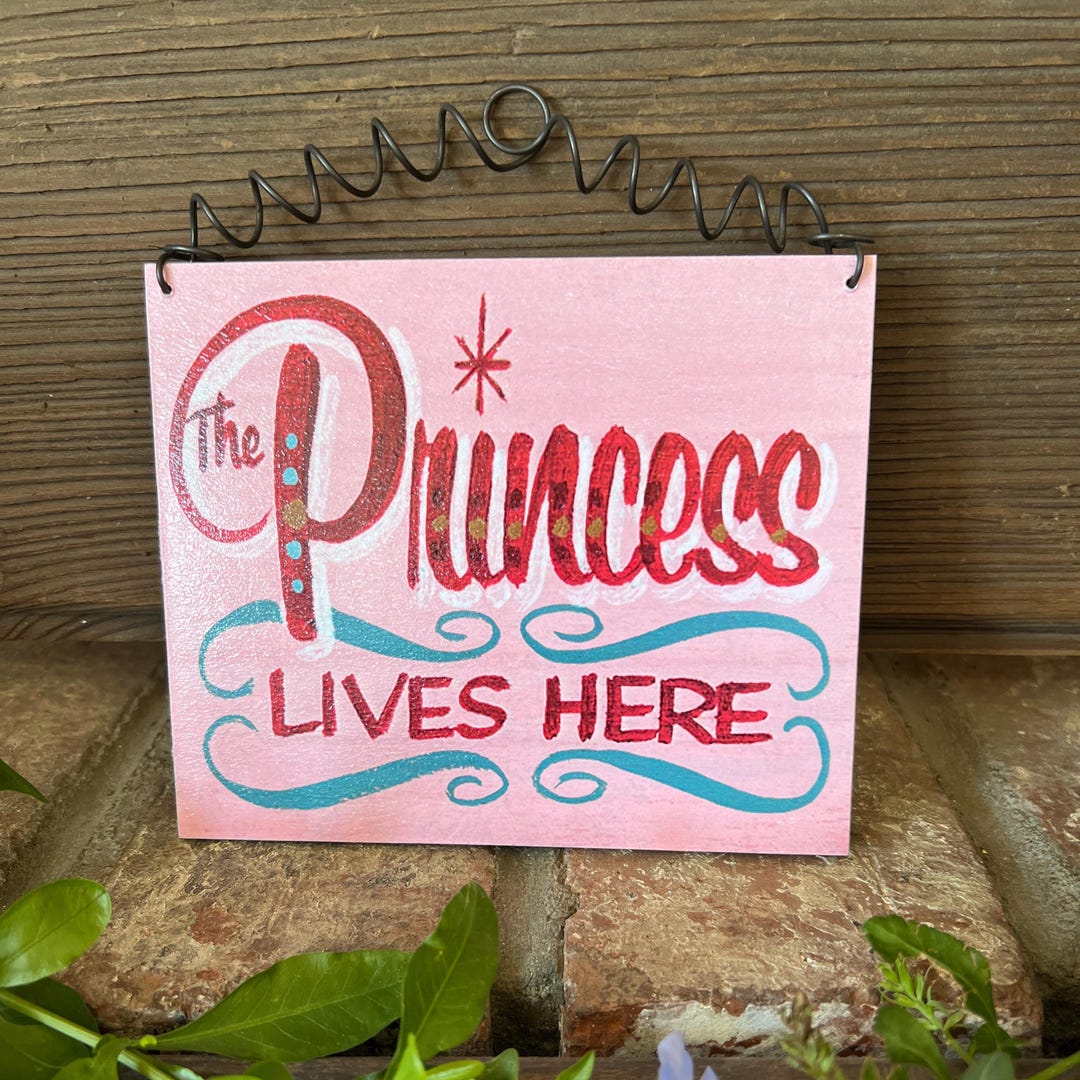 Princess Lives Here Art Print on Wood Sign: Usa-made Indoor Decor - Etsy