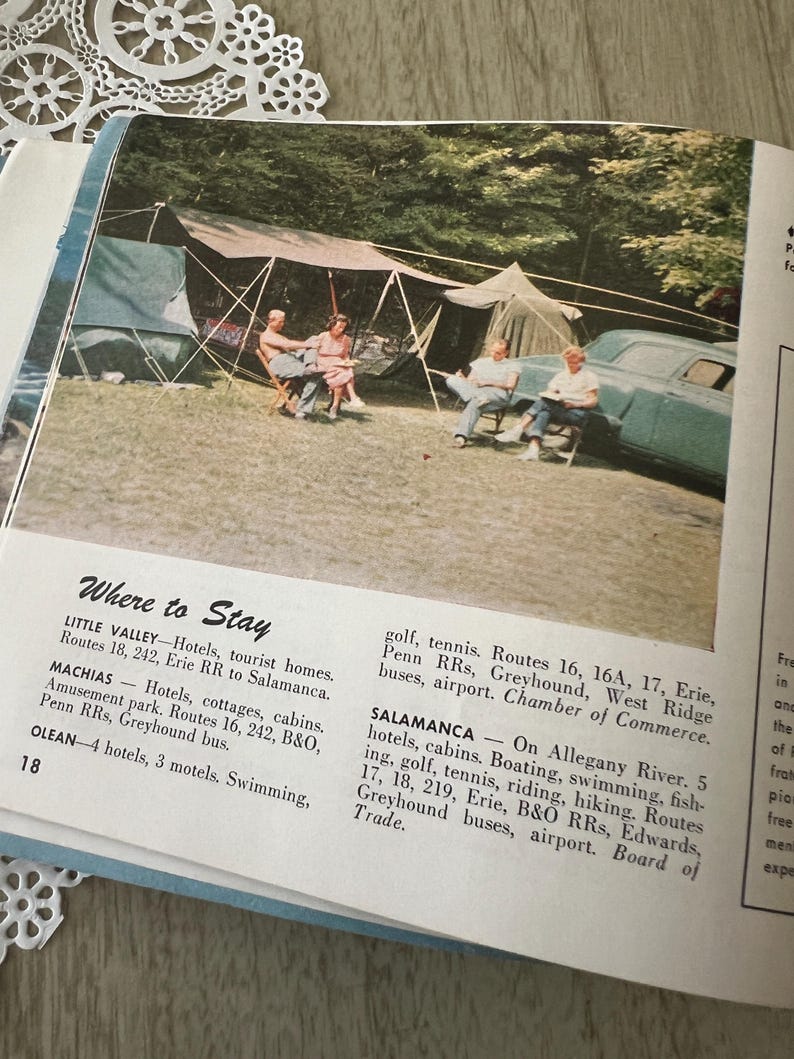 New York State Vacationlands 1956 Travel Guide Really Interesting Etsy