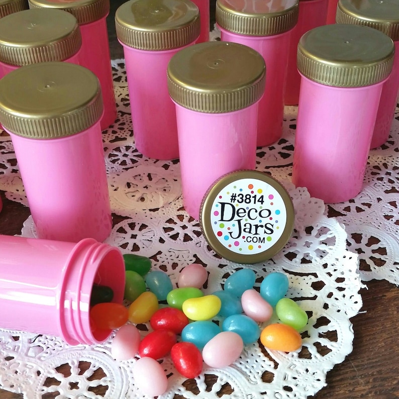 DecoJars Brand 15 Pretty Pink Party Favor Pill Bottles Etsy
