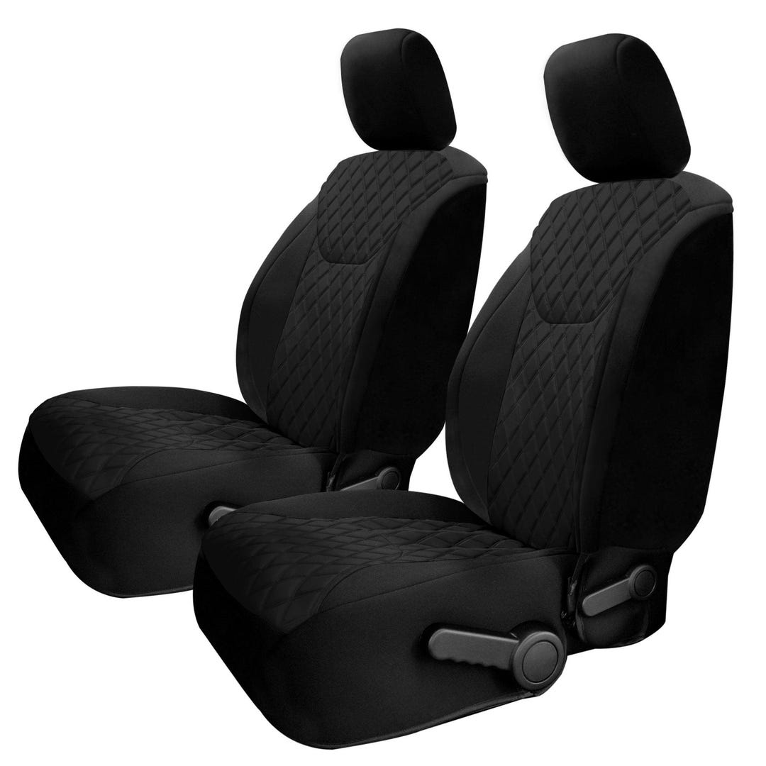 PRP 07-10 Jeep Wrangler JK Front Seat Covers/2 door or 4 door (Pair) - All Black