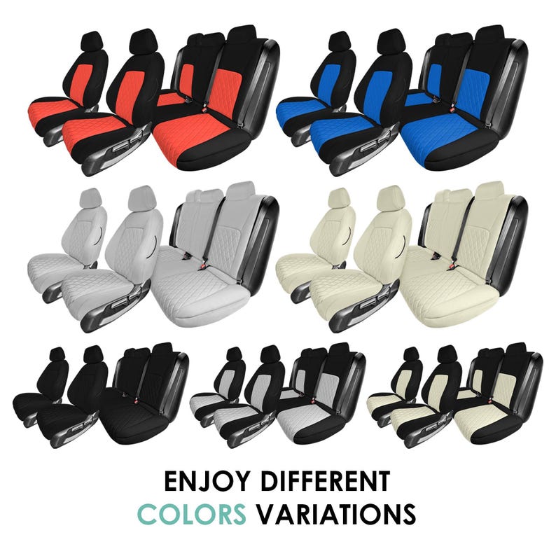 Honda Civic 2016 - 2025 Sedan Full Set Seat Covers (split Rear) - Blue ...