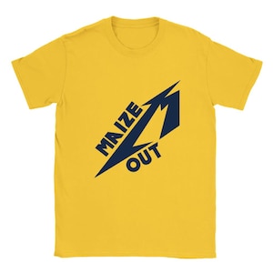 Michigan - Metal M & Maize Out - Classic Unisex Crewneck T-shirt | Gildan® 64000