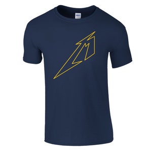 Michigan -Metal M Outline - Classic Unisex Crewneck T-shirt | Gildan® 64000  Navy